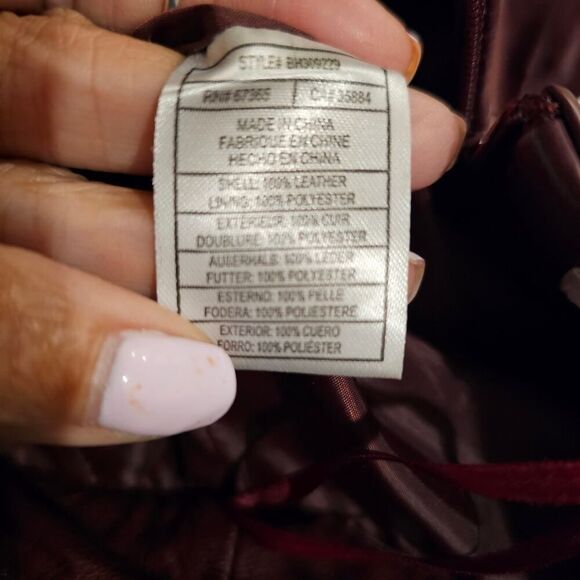 NWT BB Dakota Wine Color Leather Mini Skirt Size 4 - Picture 4 of 4